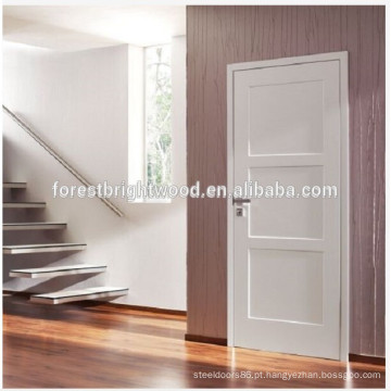 Portas interiores quentes, preço barato Stile e trilhos Portas de madeira, design branco moden Portas interiores do quarto